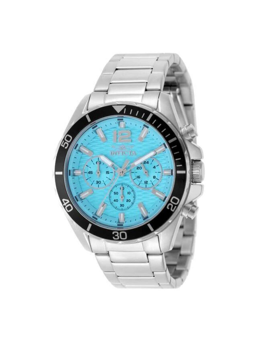 Invicta Men's Wristwatch with Blue Dial and Stainless Steel Band